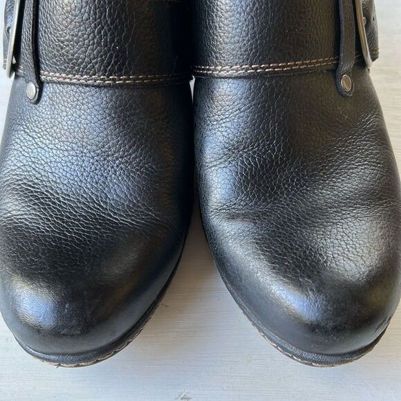 Born B.O.C Pebble Black Genuine Leather Women's Heel Slip On Mules Size 9 - Picture 6 of 12